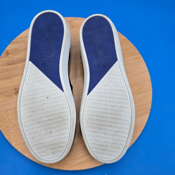 Rothys Black Knit Slip On Sneakers Loafers Comfy Casual Shoes Women's 9 .5 EUC - Picture 6 of 6